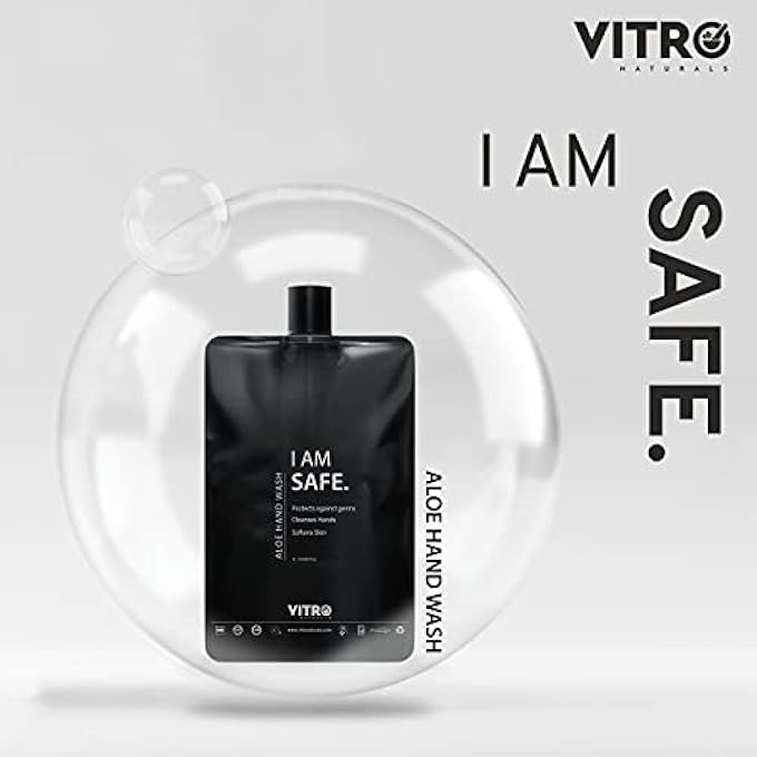 VITRO ALOE HAND WASH REFILL PACK 1000ML | HANDWASH LIQUID SOAP REFILL | I AM SAFE - Image 2